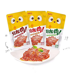 培根肉休闲食品是怎么包装的？