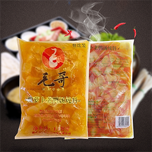 酸萝卜老鸭汤炖料是怎么完成全自动给袋包装的？