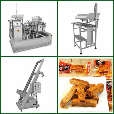 一块、双条豆干给袋式真空包装机