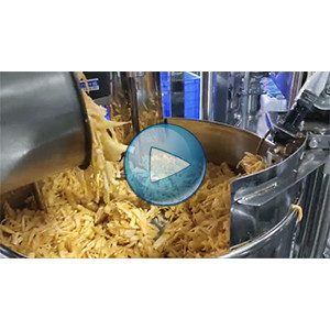 柳州酸笋自动给袋式真空包装机视频 90包/分钟