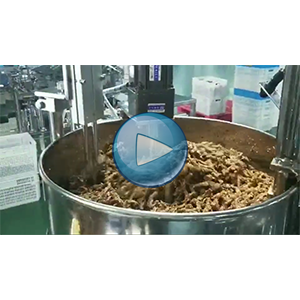 冷吃牛肉条给袋式真空包装机-包装生产线视频