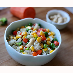 什锦炒饭全自动给袋真空包装方案