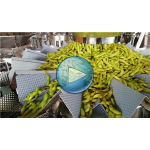 大克重毛豆，十四头电子组合秤，真空包装机